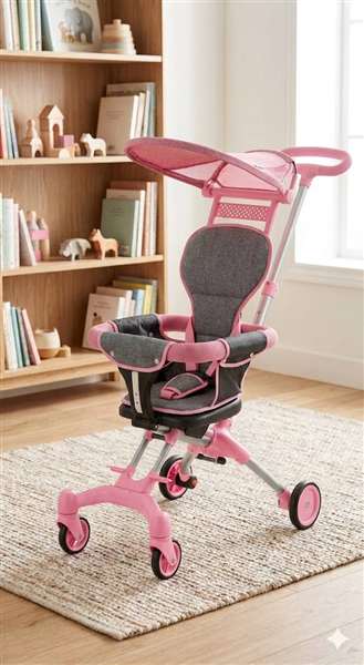 Triciclo de Paseo con Parasol para Bebés